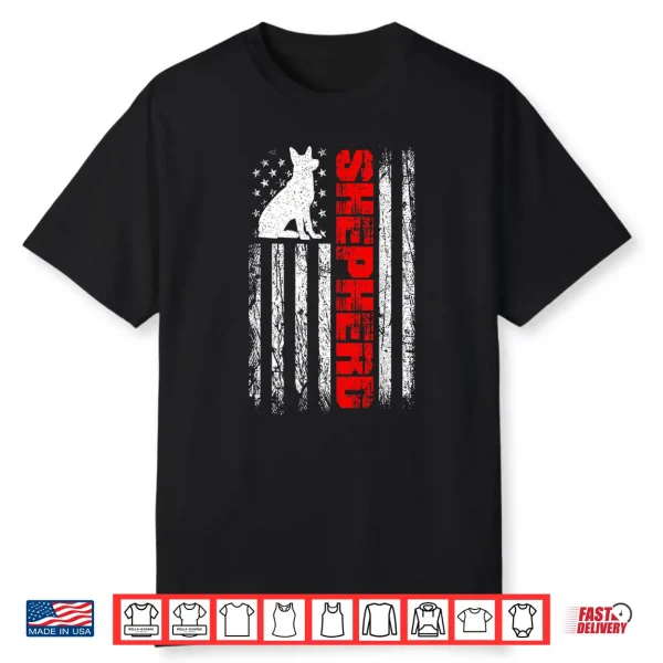 Usa Flag German Shepherd Dog Dog Lover German Shepherd Shirt