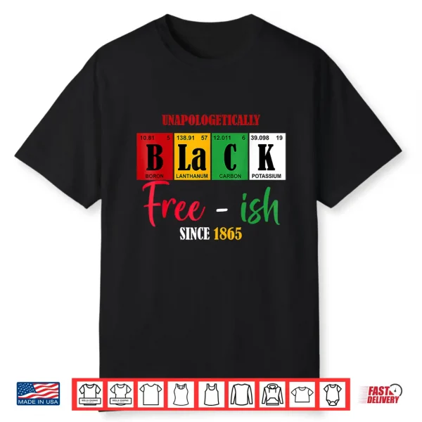 Unapologetically Black Free Ish Since 1865 Juneteenth Shirt