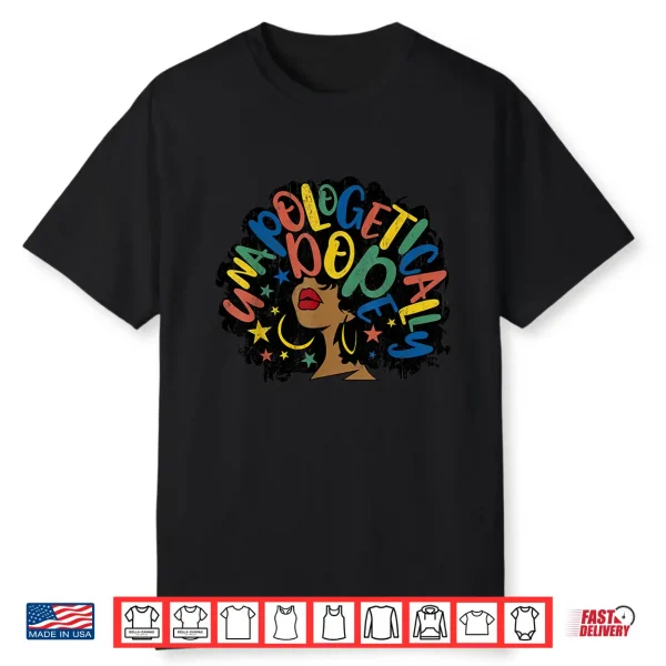 Unapologetically Dope Afro African American Christmas Gift Shirt