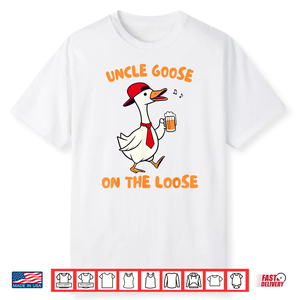 Uncle Goose On The Loose Silly Goose Beer Drinking Uncle Shirt Uncle Goose On The Loose Silly Goose Beer Drinking Uncle Shirt