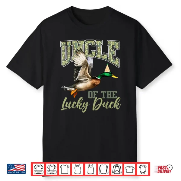 Uncle Of The Lucky Duck 1St Bday Hunting Shirt