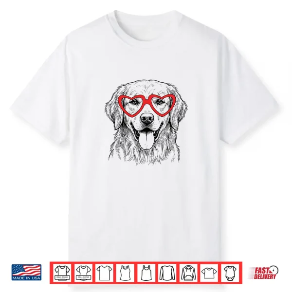 Valentine’S Golden Retriever Cute Funny Dog Shirt
