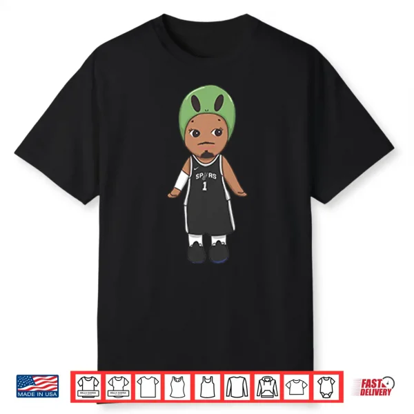 Victor Wembanyama Alien Spurs Chibishirt