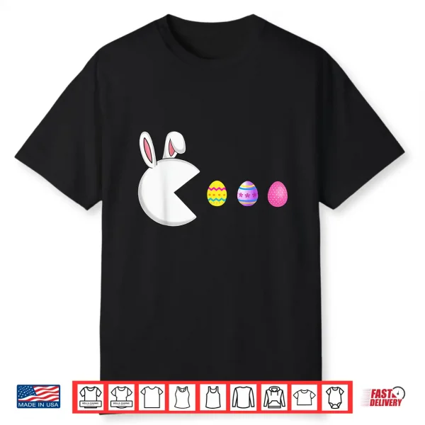 Video Game Bunny Eggs Easter Gamer Kids Boys Men Gaming Shirt