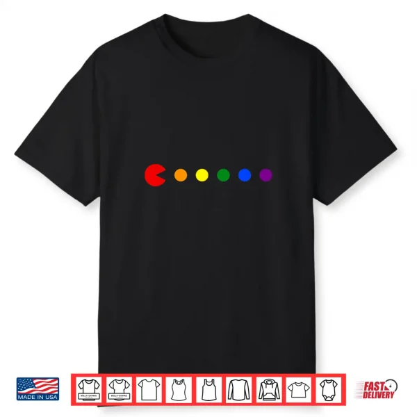 Video Game Rainbow Polka Dot Gay Pride Month Lgbtq Ally Shirt