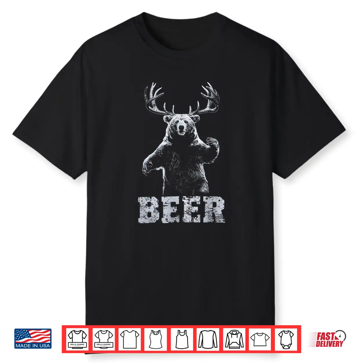Vintage Bear Deer Hunter Funny Beer Drinker And Hunting Shirt Vintage Bear Deer Hunter Funny Beer Drinker And Hunting Shirt