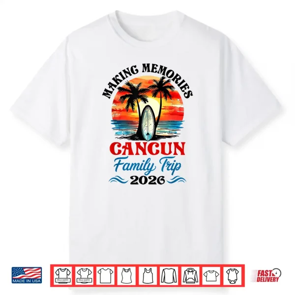 Vintage Cancun Vacation Family Trip 2026 Matching Family Shirt