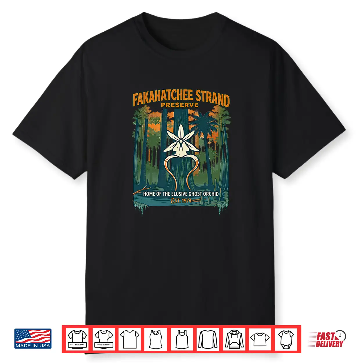 Vintage Fakahatchee Strand Florida Ghost Orchid Graphic Shirt Vintage Fakahatchee Strand Florida Ghost Orchid Graphic Shirt