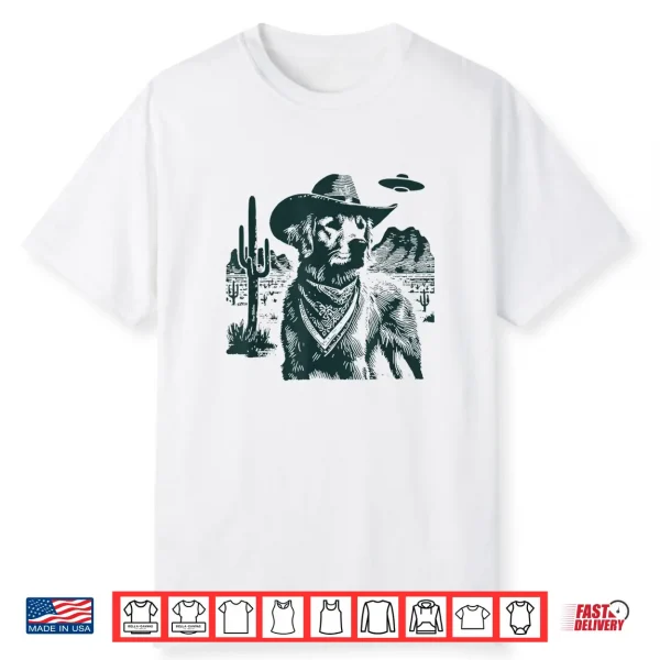 Vintage Golden Retriever Ufo Shirt