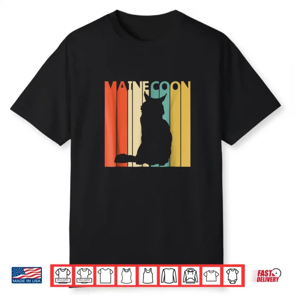 Vintage Maine Coon Cat Shirt Cat Owner Tshirt Gift