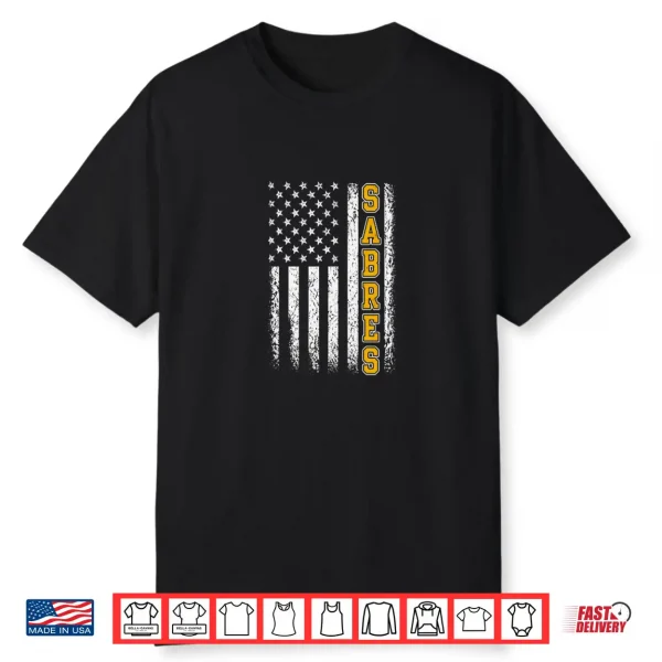 Vintage Sabres Usa Flag Classic Gifts For Men Women Kids Shirt
