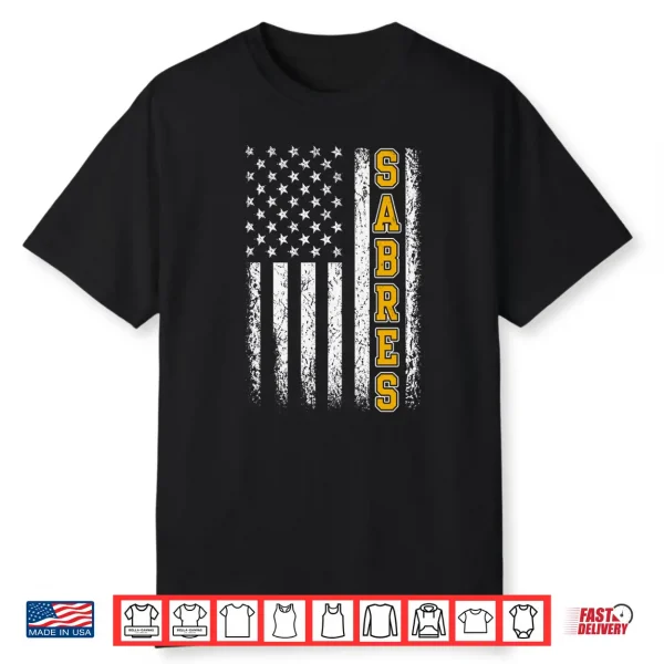 Vintage Sabres Usa Flag Shirt