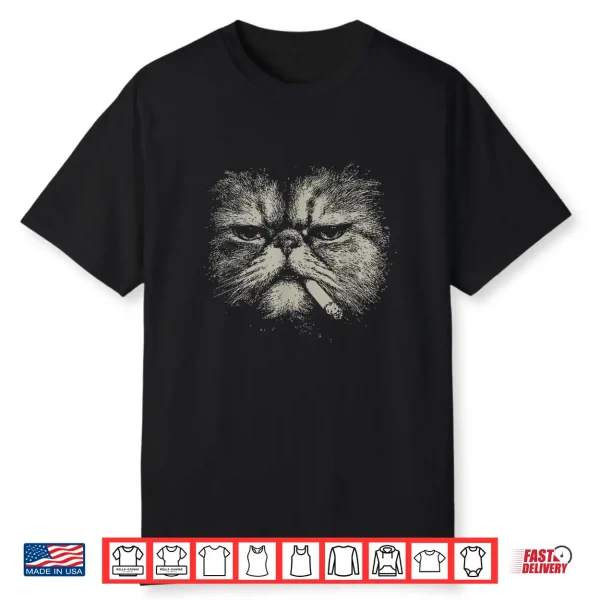Vintage Smoking Persian Cat Meme Persian Cat Mom Cat Lover Shirt