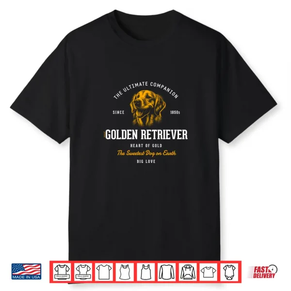 Vintage Styled Retro Golden Retriever Shirt