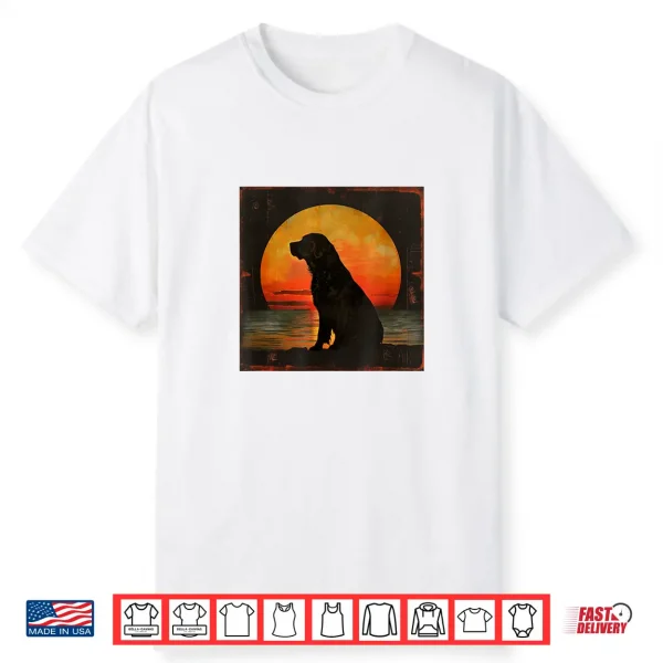 Vintage Sunset Labrador Retriever Shirt