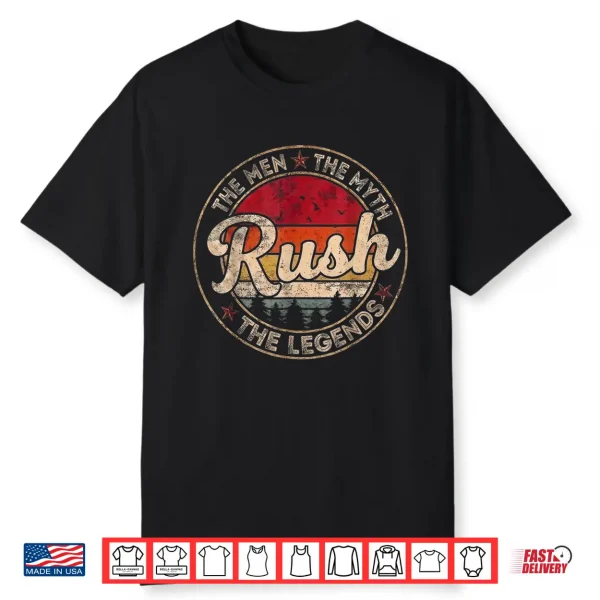 Vintage The Men The Myth Rush Legends Gift For Men Women Shirt