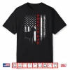 Vintage Usa American Flag Proud Poodle Dad Silhouette Funny Shirt