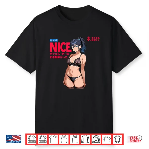 Waifu Sexy Anime Girl Bikini Beach Girl Manga Japanese Style Shirt