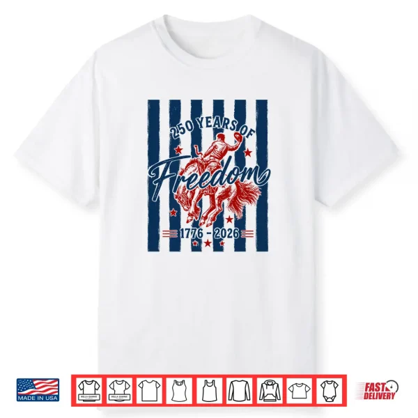 Western Cowboy Usa 250Th Anniversary 1776 2026 Patriotic Premium Tri Blend Shirt