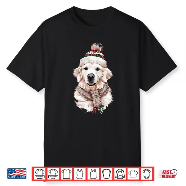 White English Cream Golden Retriever Mom Dog Puppy Christmas Shirt