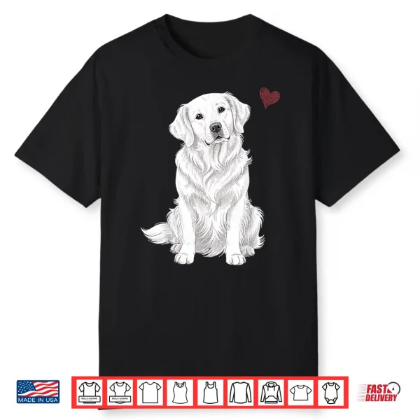 White English Cream Golden Retriever White Golden Retriever Shirt
