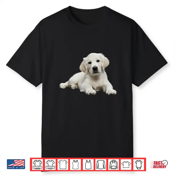 White Lab English Cream Golden Retriever Dog Puppy Mom Girls Shirt
