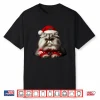 White Persian Cat With Santa Hat Christmas Xmas Owner Lover Shirt