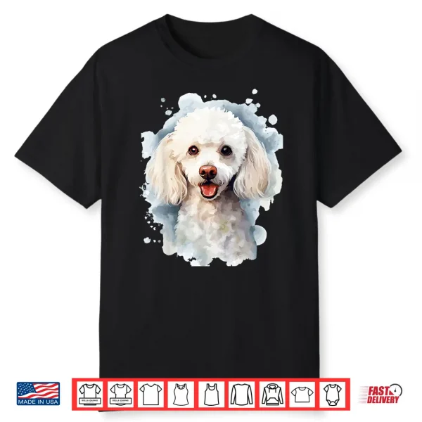 White Poodle Lovers Design Pop Art White Poodle Shirt