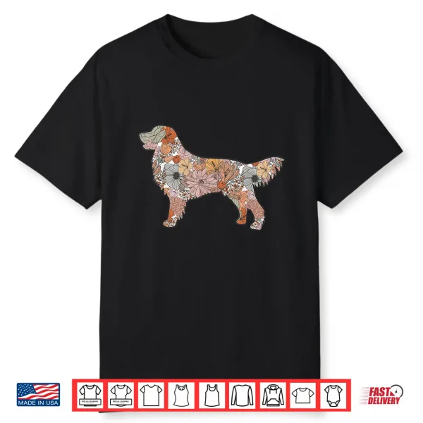 Wildflower Golden Retriever Cute Mother’S Day Golden Mom Shirt