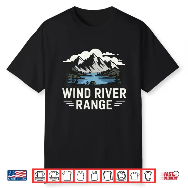 Wind Rivers Range Hiking Camping Climbing Wilderness Trails Shirt
