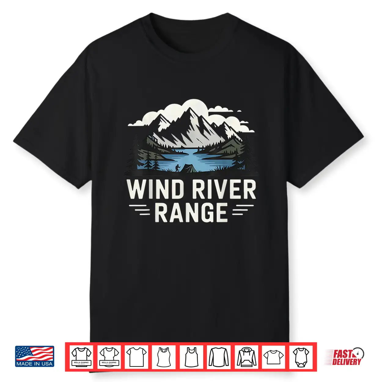 Wind Rivers Range Hiking Camping Climbing Wilderness Trails Shirt Wind Rivers Range Hiking Camping Climbing Wilderness Trails Shirt