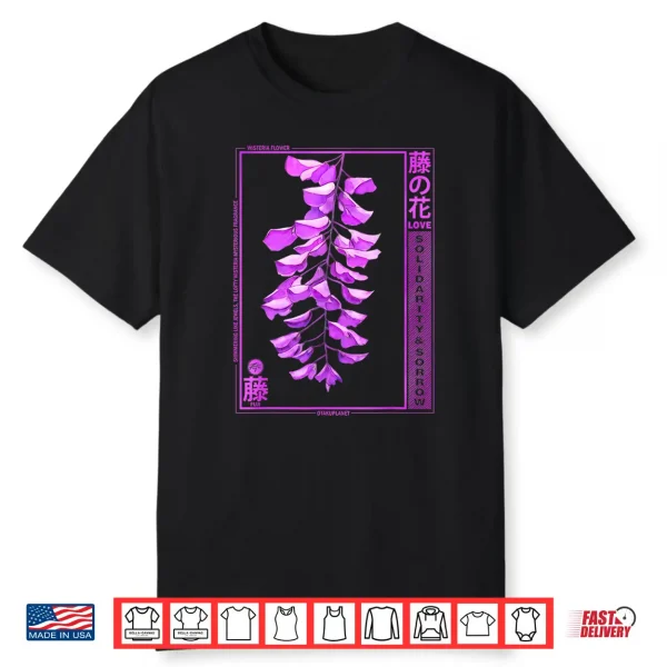 Wisteria Anime Flower In Japan Soft Grunge Anime Aesthetic Shirt