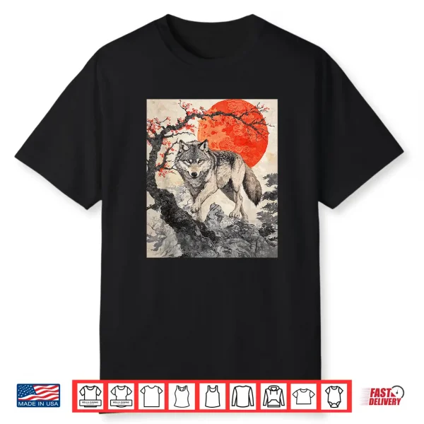 Wolf Wolves Japan Japanese Funny Anime Graphic Shirt