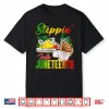 Women Steppin Into Juneteenth Afro African Sneakers Girls Shirt
