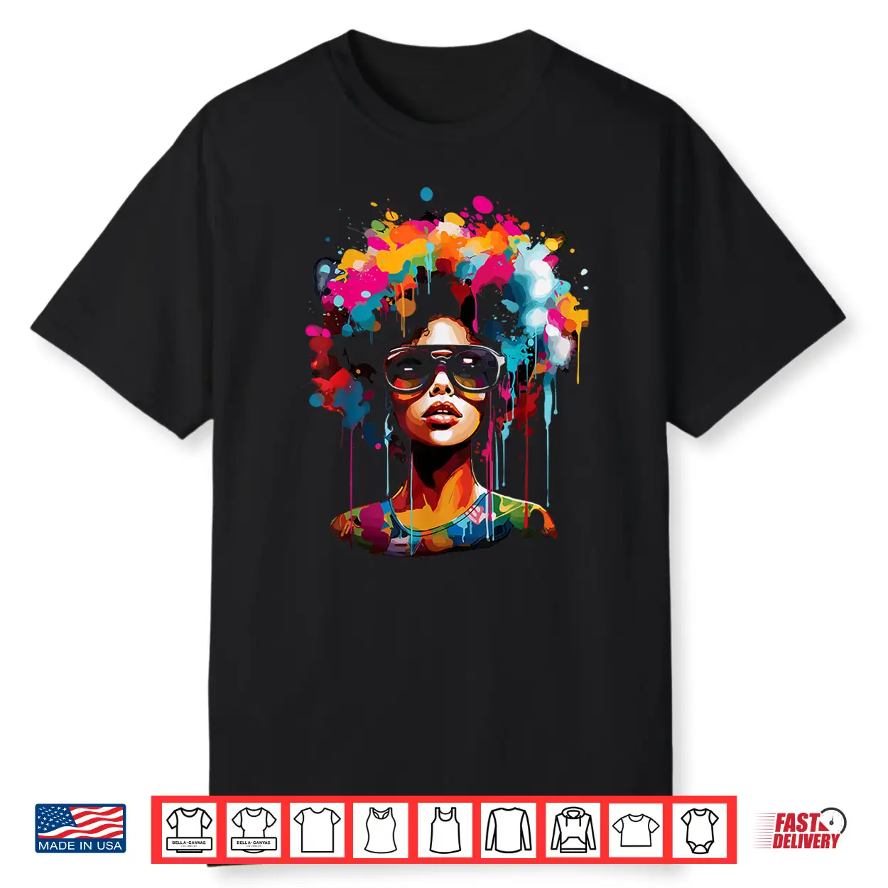 Womens Black Queen Dripping Afro Melanin Juneteenth Shirt Womens Black Queen Dripping Afro Melanin Juneteenth Shirt
