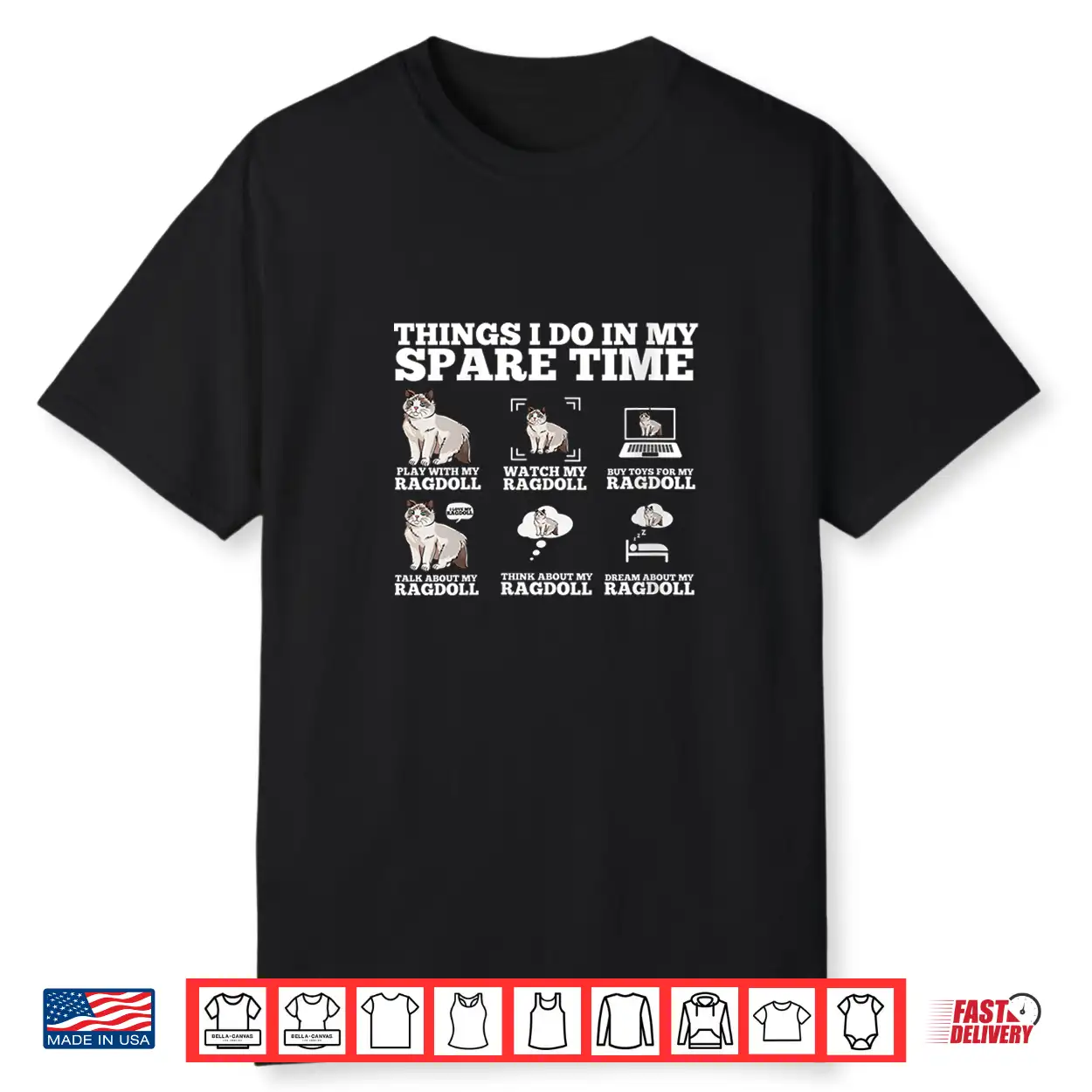 Womens Cute Ragdoll Cat Things I Do In My Spare Time Ragdoll Shirt Womens Cute Ragdoll Cat Things I Do In My Spare Time Ragdoll Shirt