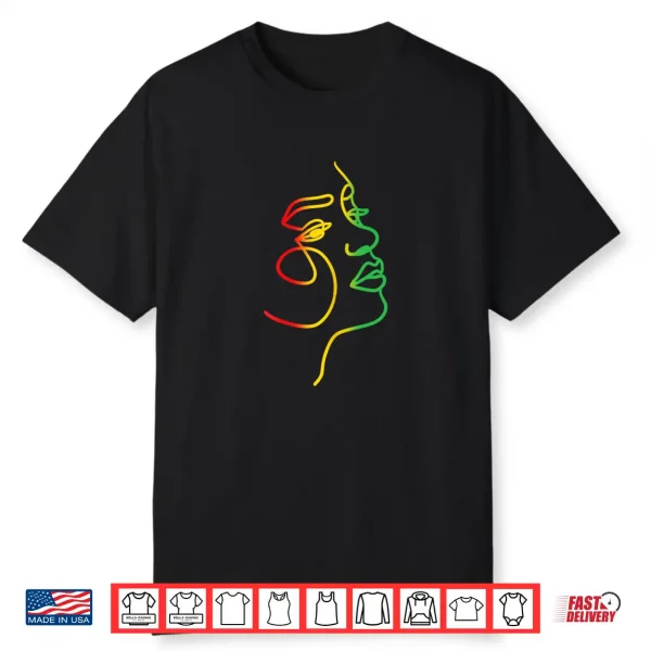 Womens Face Abstract Juneteenth Art Back History Women African Shirt