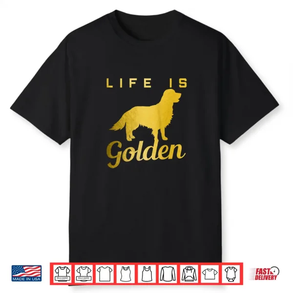 Womens Golden Retriever Dog Lover Funny Cute Shirt