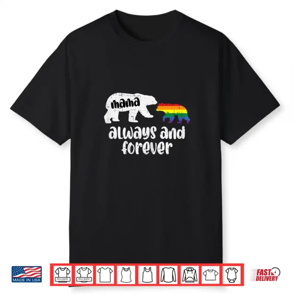 Womens Mama Bear Always Cute Gay Pride Ally Lgbtq Month Mom Women Shirt