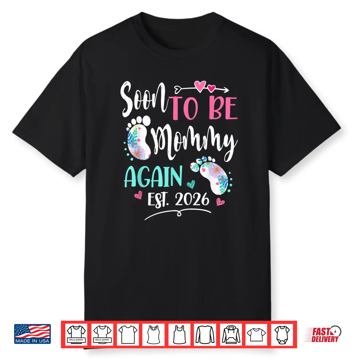 Womens Soon To Be Mommy Again 2026 Mother’S Day Shirt Womens Soon To Be Mommy Again 2026 Mother’S Day Shirt
