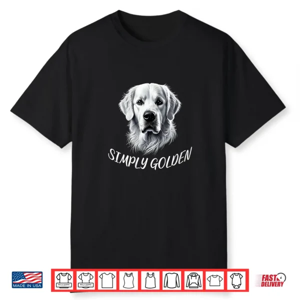 Womens White English Cream Golden Retriever Shirt