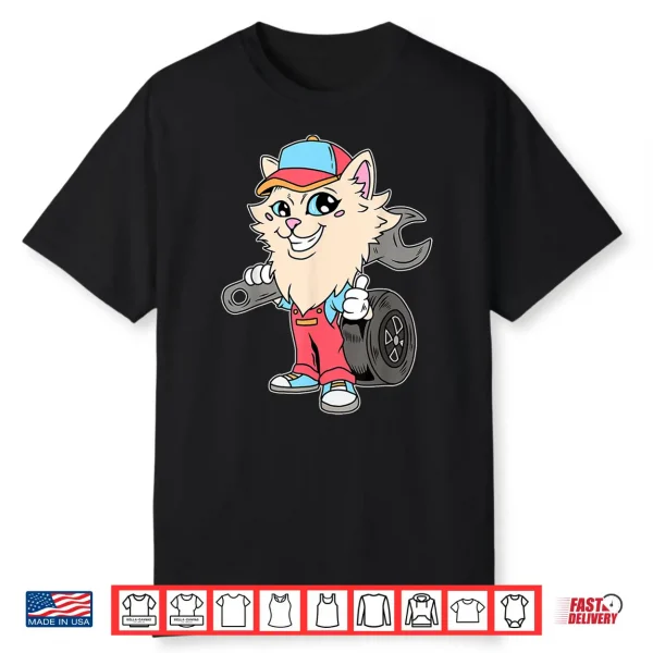 Wrench Car Mechanic Persian Cat Shirt