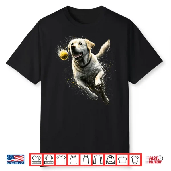 Yellow Labrador Retriever Chasing A Ball Labrador Retriever Shirt