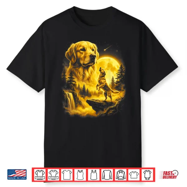 Yellow Labrador Retriever Howling To The Moon Art Lab Owner Shirt
