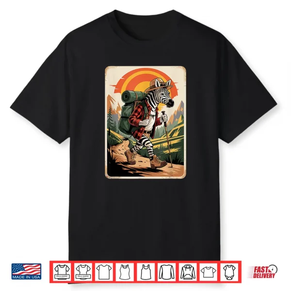 Zebra Hiking Camping Camp Camper Backpacking Shirt