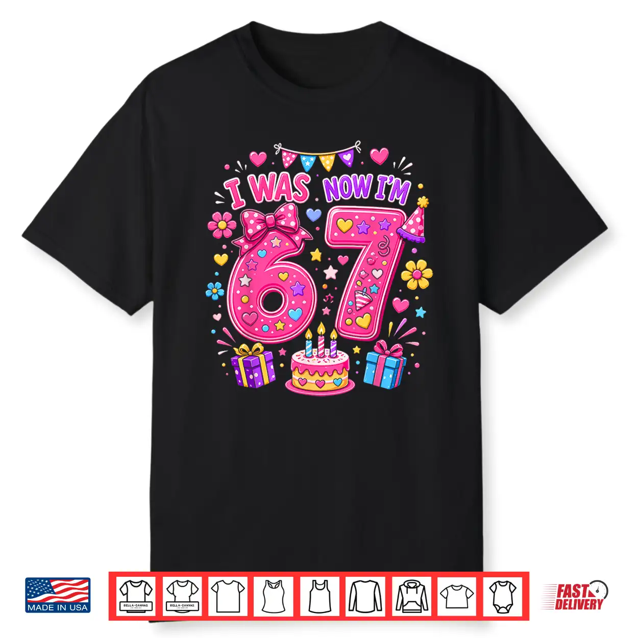 7Th Birthday Girls I Was 6 Now I’M 7 Girl Turning 7 Birthday Shirt 7Th Birthday Girls I Was 6 Now I’M 7 Girl Turning 7 Birthday Shirt