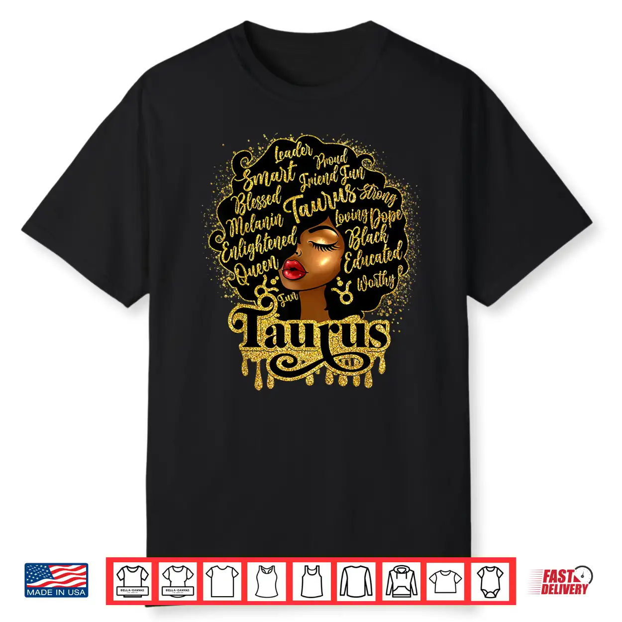 African American Birthday Afro Natural Hair Taurus Girl Shirt African American Birthday Afro Natural Hair Taurus Girl Shirt