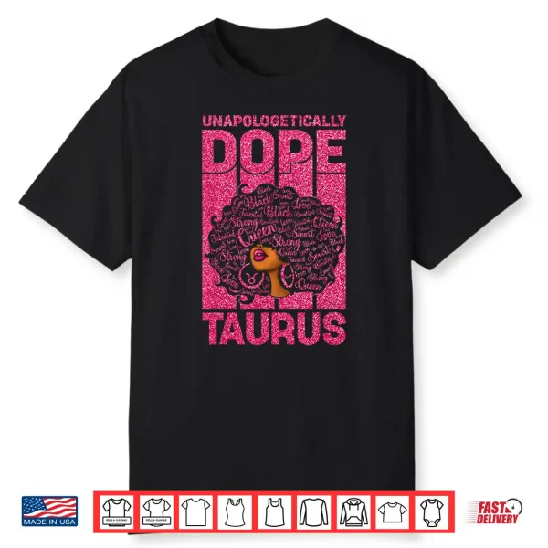 African American Birthday Black Woman Zodiac Taurus Queen Shirt