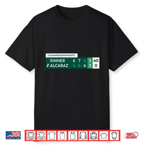 Alcaraz Vs Sinner 3 Championship Points Scoreboard Tennis PNG