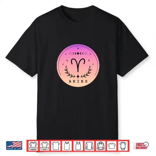 Aries Birthday Present Women Girl Zodiac Sign Aries Shirt